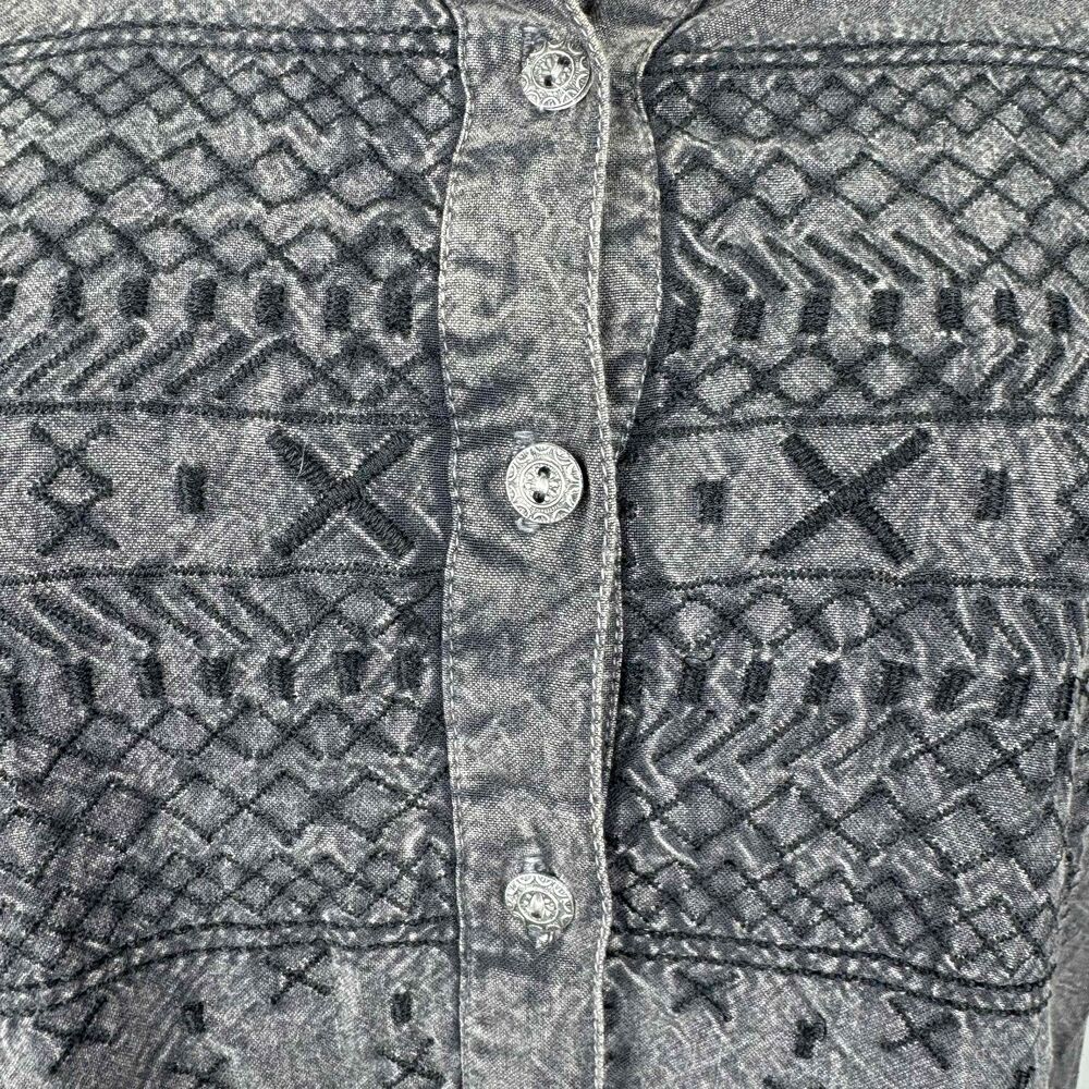 Parsley & Sage Anthropologie Button Up Shirt Blouse Top Embroidery Western Small - Picture 4 of 13